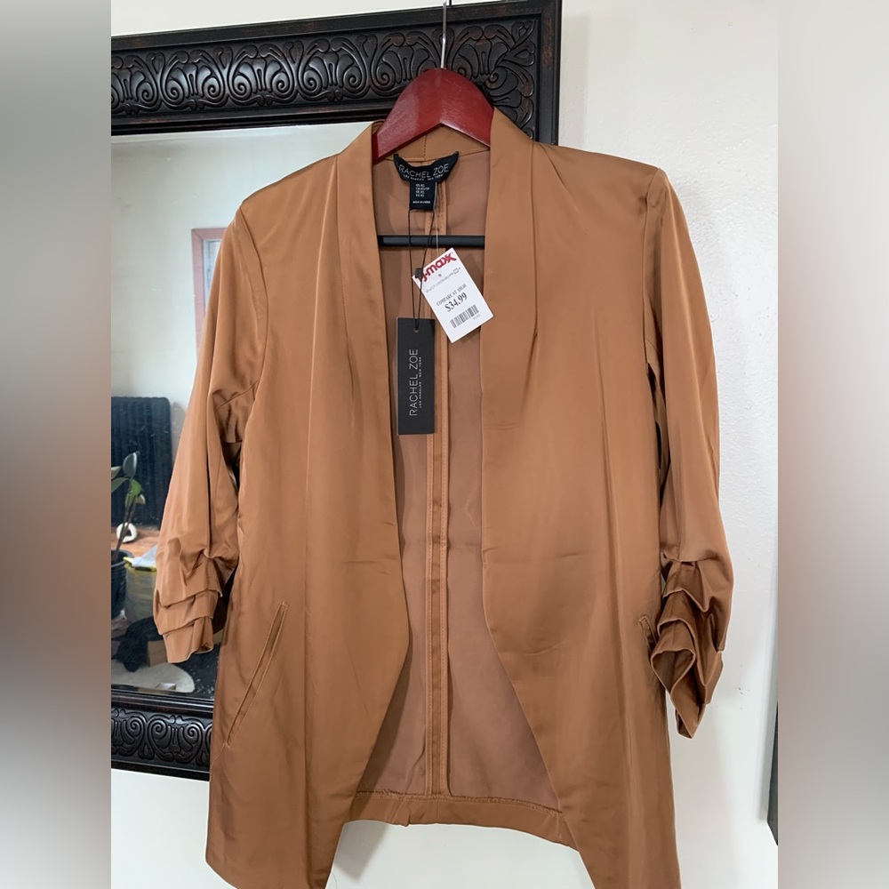 Rachel Zoe XS Copper Blazer 3/4 sleeve and relaxed fit. NWT
